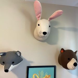 Plush Animal Wall Decor / Heads